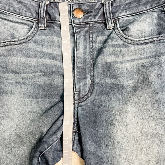 American Eagle Dark Wash Hi-Rise Skinny Jeggings Size 6 - Picture 4 of 7